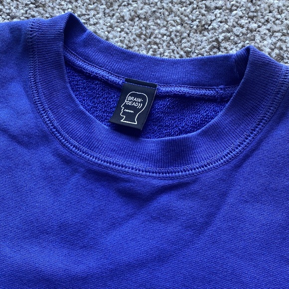NWOT Brain Dead Crew Neck Cotton Sweatshirt - Picture 2 of 7